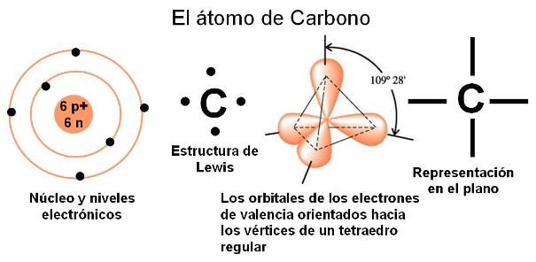 Resultado de imagen para caracteristicas del átomo de carbono